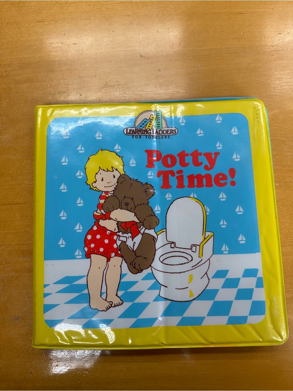 Retro Potty Time Washable 1988 Yellow Ladder Learning Book